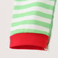 Green grinch embroidery stripe romper