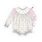Pink santa bow embroidery bubble