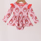 Pink santa claus bamboo ruffle bubble