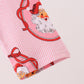 Pink santa claus bamboo ruffle bubble