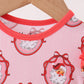 Pink santa claus bamboo ruffle bubble