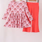 Pink santa claus bamboo pants set
