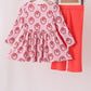 Pink santa claus bamboo pants set