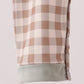 Brown turkey embroidery gingham romper