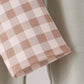 Brown turkey embroidery gingham pants set