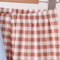 Blue turkey applique gingham pants set