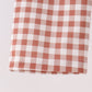 Blue turkey applique gingham pants set