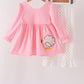 Pink turkey applique ruffle pants set