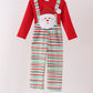 Red santa claus applique 2pc set