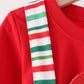 Red santa claus applique 2pc set