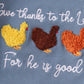Teal turkey french knot ruffle bubble