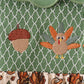 Green pumpkin turkey smocked dress