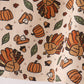 Green pumpkin turkey smocked dress