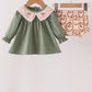 Green goose pumpkin embroidery bloomer set