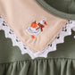 Green goose pumpkin embroidery pants set