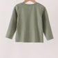 Green goose pumpkin embroidery top