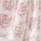 Pink horse ruffle pants set