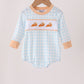 Pumpkin Pie Embroidery Gingham Bubble