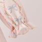 Pumpkin Pie Bow Embroidery Ruffle Dress