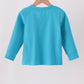 Blue turkey embroidery top