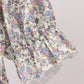 Blue floral smocked mom dress