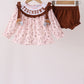 Brown touchdown football embroidery bloomer set
