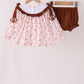 Brown touchdown football embroidery bloomer set