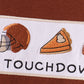 Brown touchdown football embroidery romper