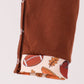 Brown touchdown football embroidery romper