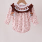 Brown touchdown football embroidery bubble