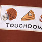 Brown touchdown football embroidery pants set