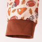 Brown touchdown football embroidery pants set