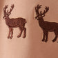 Brown deer embroidery top