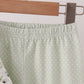 Sage floral smocked ruffle pants set
