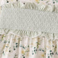 Sage floral smocked ruffle dress
