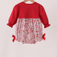 Maroon thankful floral leaves embroidey bubble