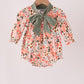Green floral bow bubble