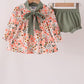 Green floral bow bloomer set