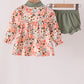 Green floral bow bloomer set