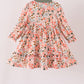 Green floral bow ruffle mom&me dress