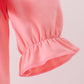 Pink turkey smocked bow bubble