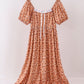 Fall floral print mom dress