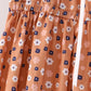 Fall floral print mom dress