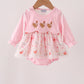 Pink chicken embroidery bubble