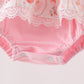 Pink chicken embroidery bubble