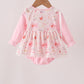 Pink chicken embroidery bubble