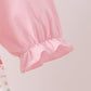 Pink chicken embroidery bubble