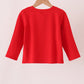 Red Cow Embroidery Top