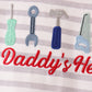 Gray Stripe Daddy's Helper Embroidery Romper