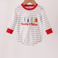 Gray Stripe Daddy's Helper Embroidery Bubble